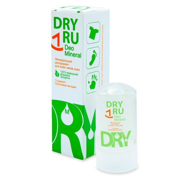 Дезодорант Dry RU (Драй Ру) минеральный для всех типов кожи Deo Mineral 60 г