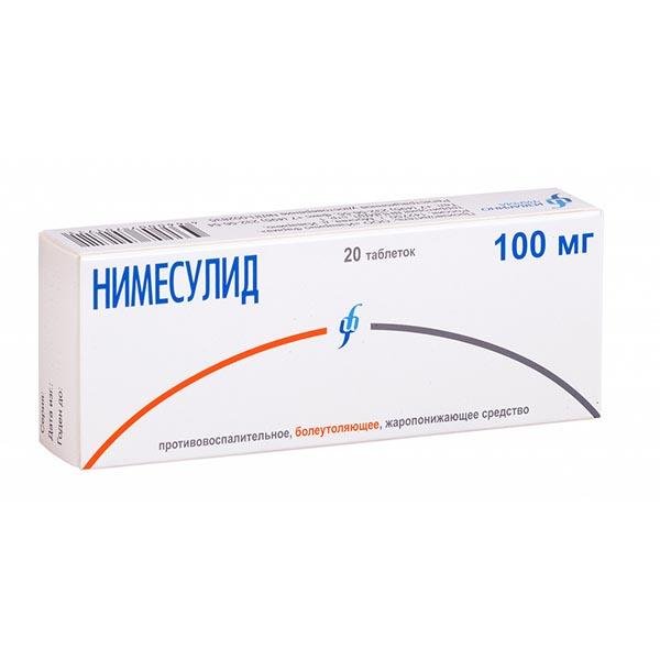 Изображение товара Нимесулид таблетки 100 мг 20 шт эффективное противовоспалительное средство