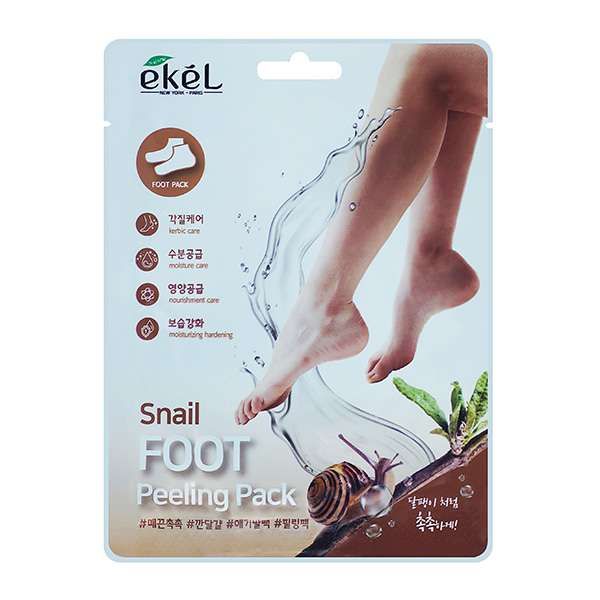 Пилинг-носочки с муцином улитки Snail foot peeling pack Ekel/Екель 40г