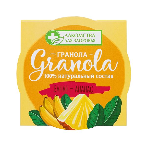 Гранола банан-ананас Лакомства для здоровья стакан 60г 1шт
