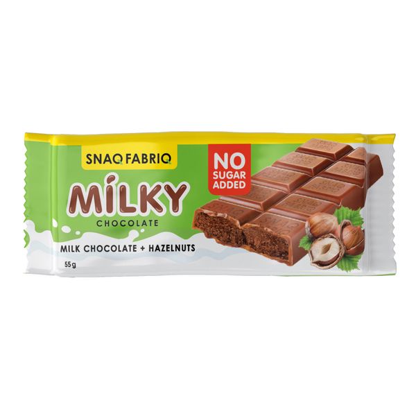 Шоколад молочный с шоколадно-ореховой пастой Snaq Fabriq 55г молочная шоколадка с начинкой snaq fabriq шоколадно ореховый 12 шт по 55г