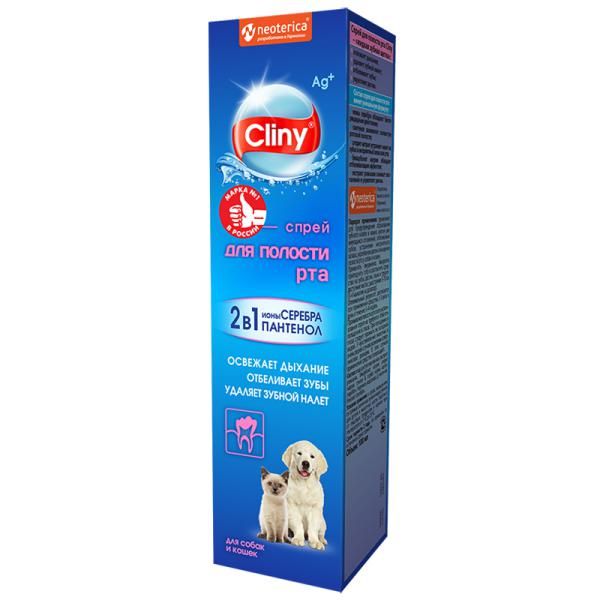 Спрей для полости рта для собак и кошек Cliny 100мл жидкость для собак и кошек экопром cliny для полости рта 300мл