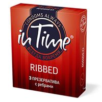 Презервативы in Time (ин Тайм) Ribbed ребристые 3 шт., миниатюра фото №2