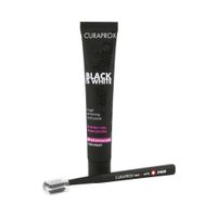 Набор Curaprox/Курапрокс: Паста зубная Black is white 90мл+Щетка зубная ультра мягкая черная CS-5460 миниатюра фото №2