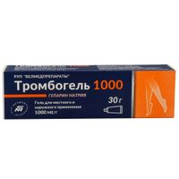 Тромбогель 1000 гель для наружного применения 30г