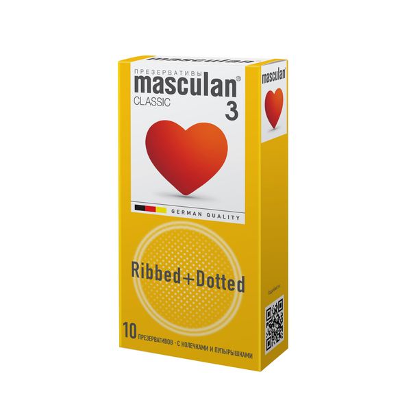 Маскулан презервативы masculan 3 classic №10 с колечками и пупырышками М.П.И.Фармацойтика Гмбх