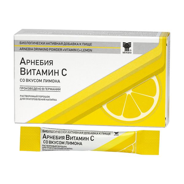 Витамин С лимон Арнебия порошок для приг. раствора для приема вн. 5г 10шт фото №7