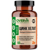 Цинк хелат OVERvit Over/Овер капсулы 60шт, миниатюра фото №7