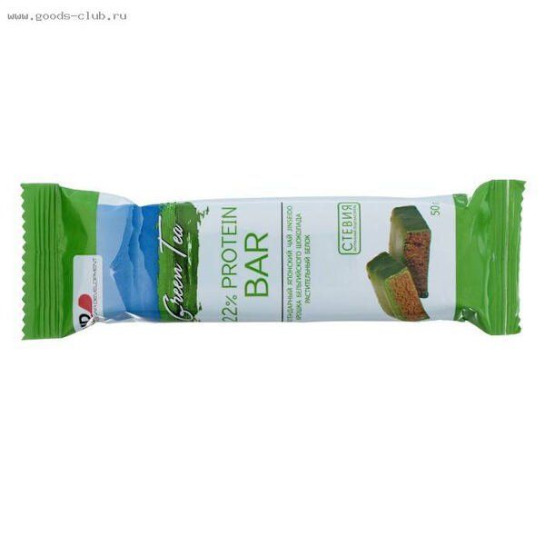 Батончик протеиновый 22% зелёный чай Protein Bar MD 50г 12шт