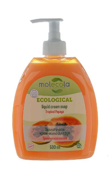 Крем-мыло экологичное для рук тропическая папайя Molecola 500мл