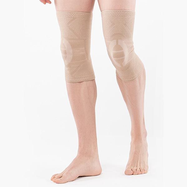 Бандаж на коленный сустав фиксация с силиконом Habic, бежевый,обхват 43-46см р.7 фото №5
