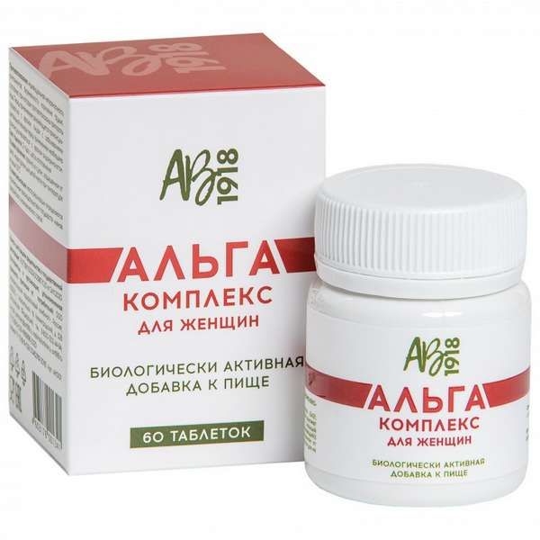 Альгакомплекс для женщин АВ1918 таблетки 60шт биологически активная добавка к пище альгакомплекс для женщин таблетки 60 шт