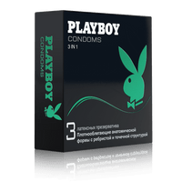 Презервативы Playboy (Плейбой) латексные 3в1 3 шт., миниатюра фото №4