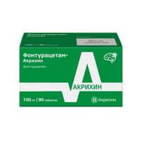 Фонтурацетам-Акрихин таблетки 100мг 90шт, миниатюра фото №3