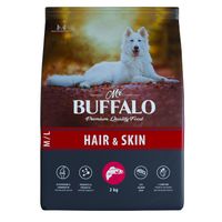 Корм сухой для собак средних и крупных пород лосось Hair&Skin Care Mr.Buffalo 2кг