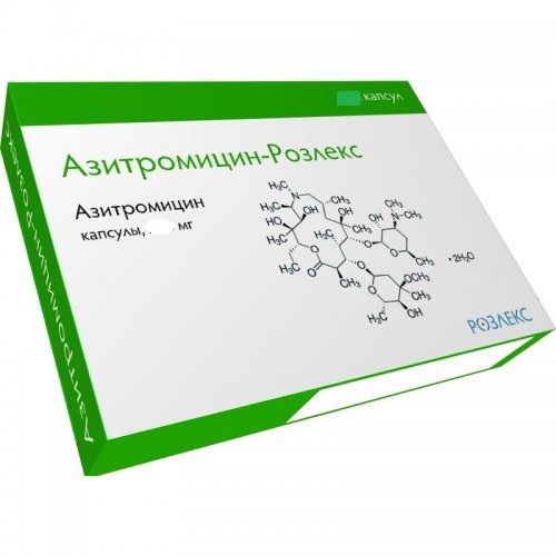 Азитромицин-Розлекс капсулы 500мг 3шт азитромицин таблетки п о плен 500мг 3шт