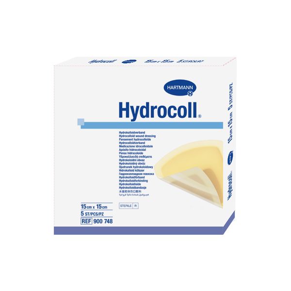 Повязки гидроколлоидные самофиксирующиеся стерильные Hydrocoll/Гидроколл 15 х 15см 5шт Пауль Хартманн АГ 1610000 Повязки гидроколлоидные самофиксирующиеся стерильные Hydrocoll/Гидроколл 15 х 15см 5шт - фото 1