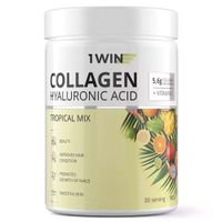 Коллаген+Гиалуроновая кислота+Витамин С тропический микс 1Win 180г