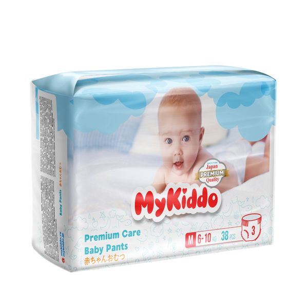 Подгузники-трусики для детей Premium MyKiddo 6-10кг 38шт р.M хаггис трусики подгузники элит софт 4 9 14кг 21