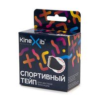 Kinexib Sport Tape бинт нестерильный адгезивный стягивающий цвет черный 9,1м x 3,8см