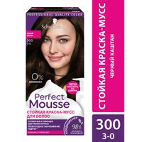 Краска для волос 300 Черный каштан Perfect mousse 92,5мл миниатюра фото №3