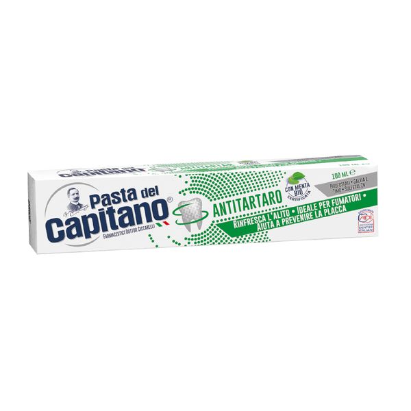 Купить Паста зубная от зубного камня для курящих Pasta del Capitano туба 100мл, Farmaceutici Dottor Ciccarelli S.P.A, Италия
