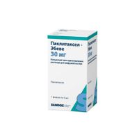 Паклитаксел-Эбеве концентрат для приг. раствора для инфузий фл. 6мг/мл 5мл, миниатюра фото №7