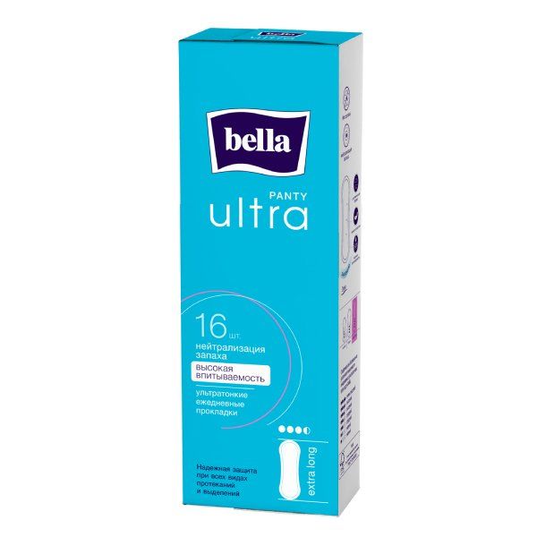 Прокладки ежедневные ультратонкие Extra long Panty Ultra Bella/Белла 16шт