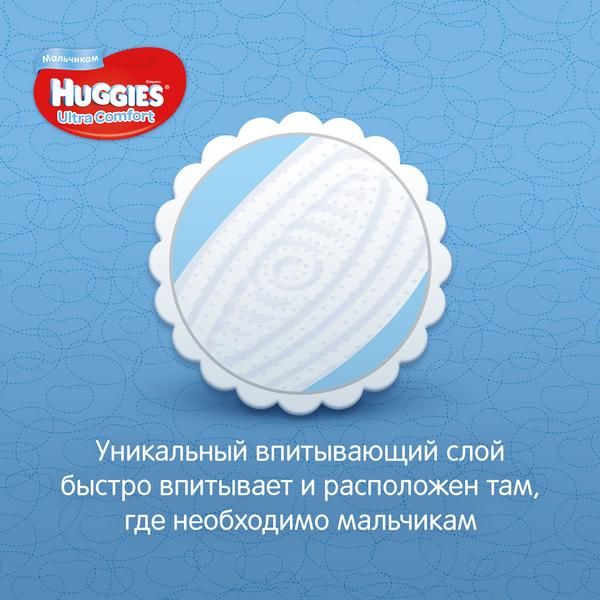 Подгузники Huggies/Хаггис Ultra Comfort для мальчиков 5 (12-22кг) 15 шт. фото №5