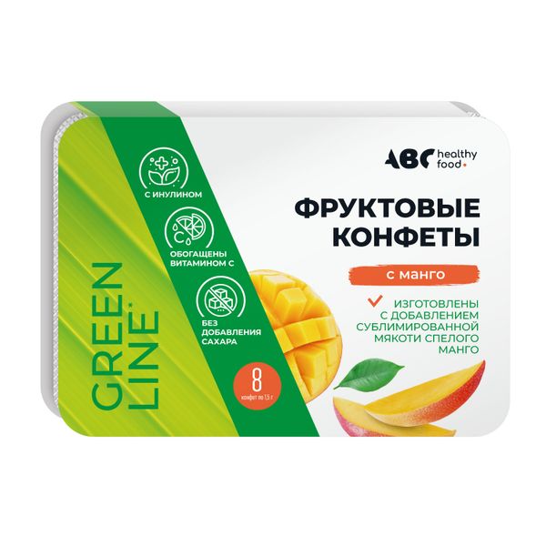 Конфета фруктовая мякоть манго ABC Healthy Food 12г