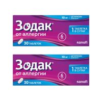 2Х Зодак таблетки п/о плен. 10мг 30шт
