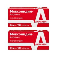 2Х Моксонидин-Акрихин таб. п/о плен. 0,4мг №30