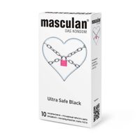 Презервативы утолщенные черного цвета Black Ultra Safe Masculan/Маскулан 10шт