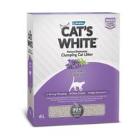 Наполнитель комкующийся с нежным ароматом лаванды Box Lavender Cat's White 6л миниатюра