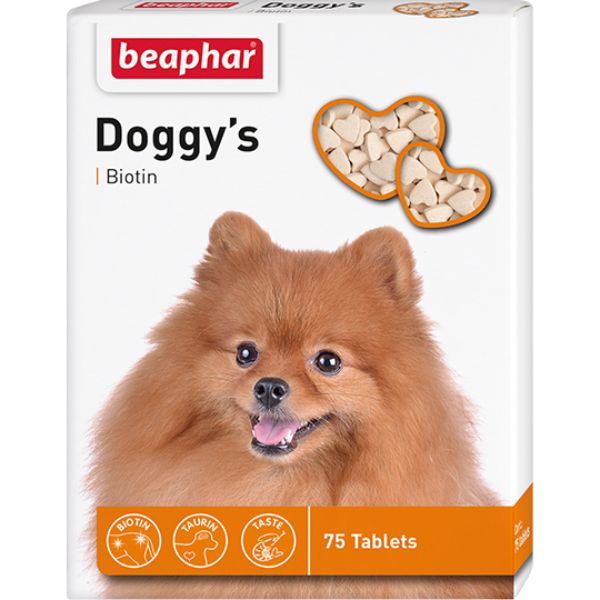 Витамины для собак Doggy's+Biotin Beaphar/Беафар таблетки 75шт BEAPHAR B.V. Беафар Б.В., Европейский союз 1605862 Витамины для собак Doggy's+Biotin Beaphar/Беафар таблетки 75шт - фото 1
