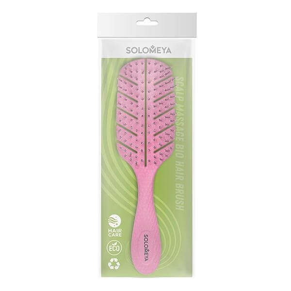 Купить Био-расческа массажная для волос мини розовая Solomeya, Solomeya Cosmetics Ltd, Великобритания