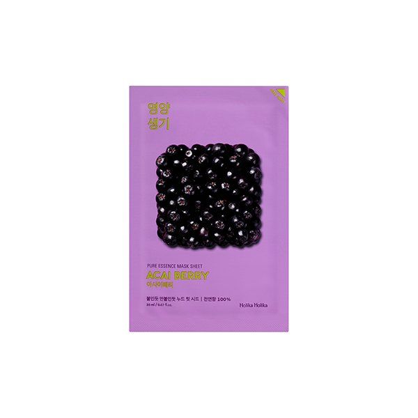 Маска для лица витаминизирующая тканевая ягоды асаи Holika Holika 20 мл