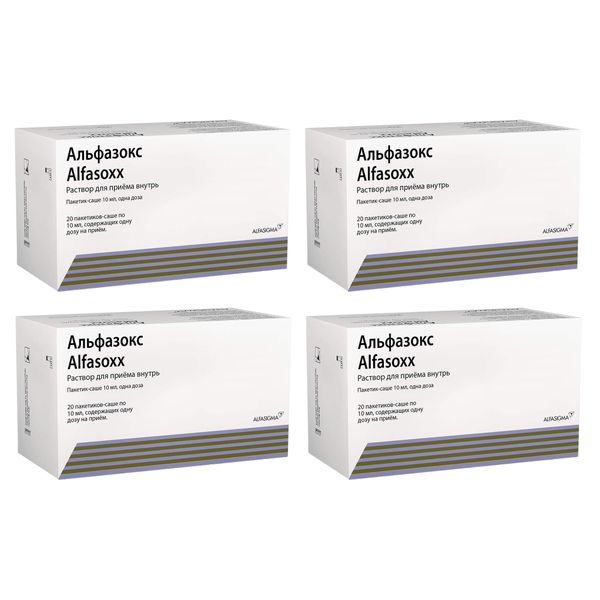 4Х Раствор для приема внутрь Альфазокс саше 10мл 20шт 4578₽