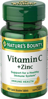 Витамин С+Цинк Nature's Bounty/Нэйчес баунти таблетки быстрорастворимые 750мг 60шт