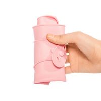 Слюнявчик нагрудник для кормления силиконовый Mother Care розовый NDCG миниатюра фото №2