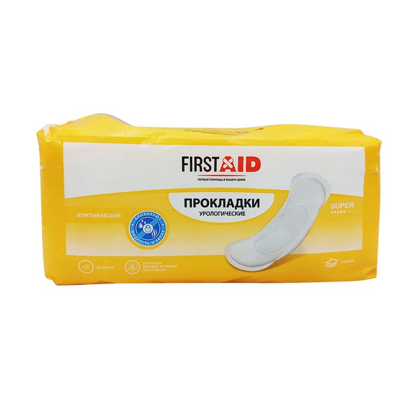 Прокладки урологические Super First Aid/Ферстэйд 14шт прокладки урологические super plus first aid ферстэйд 10шт