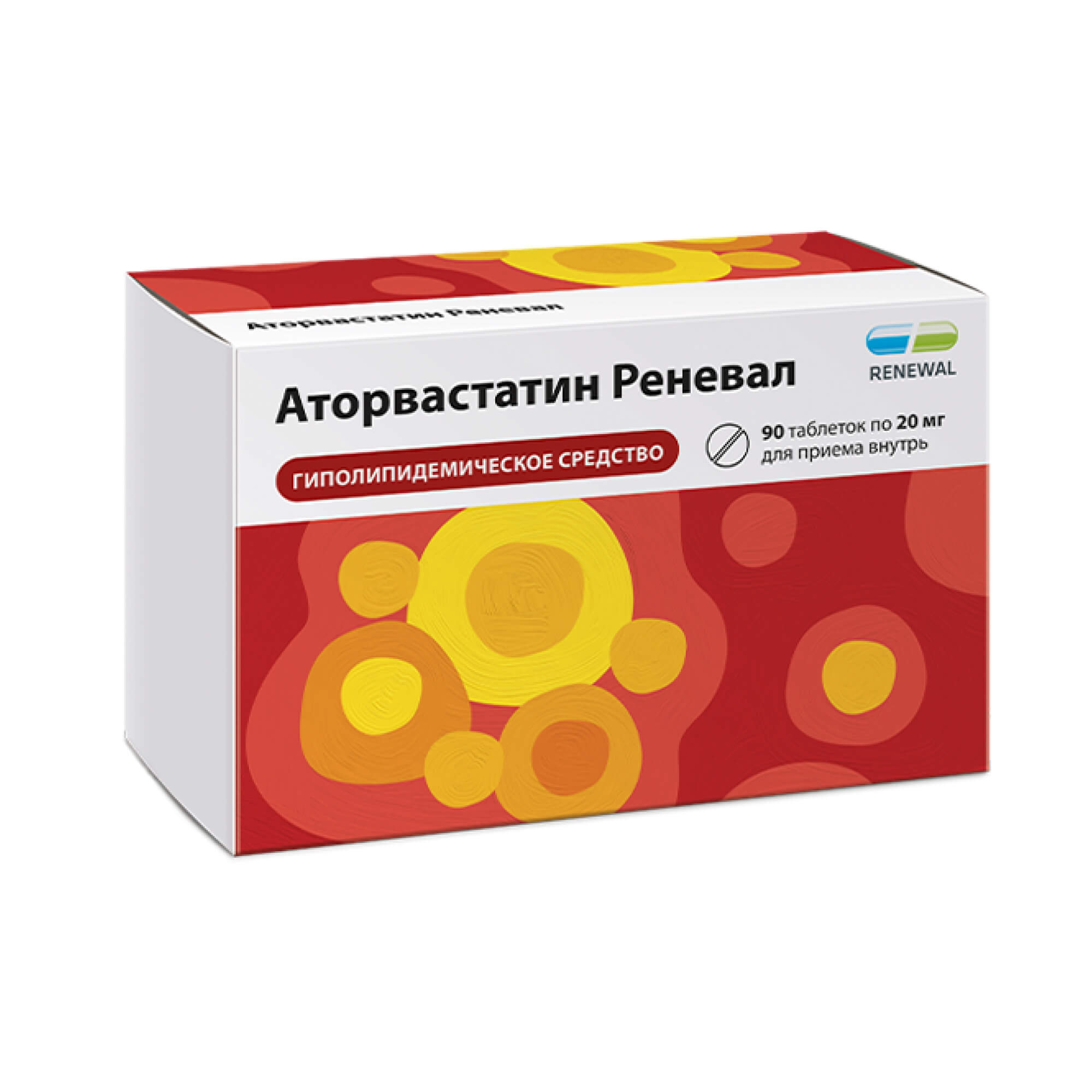 Аналоги и заменители для Аторвастатин Реневал таблетки п/о плен. 20мг 90шт  — список аналогов в интернет-аптеке ЗдравСити