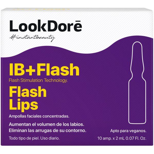 Cыворотка концентрированная в ампулах для губ IB+Flash ampoulex Flash lips Lookdore 2мл 10шт