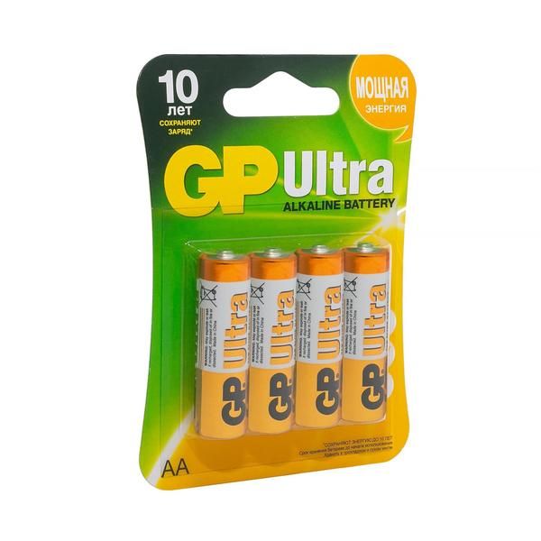 Батарейки алкалиновые GP Ultra Alkaline 15А AA 4 шт.блистер GP Batteries International  CN (GP Batteries International Limited)