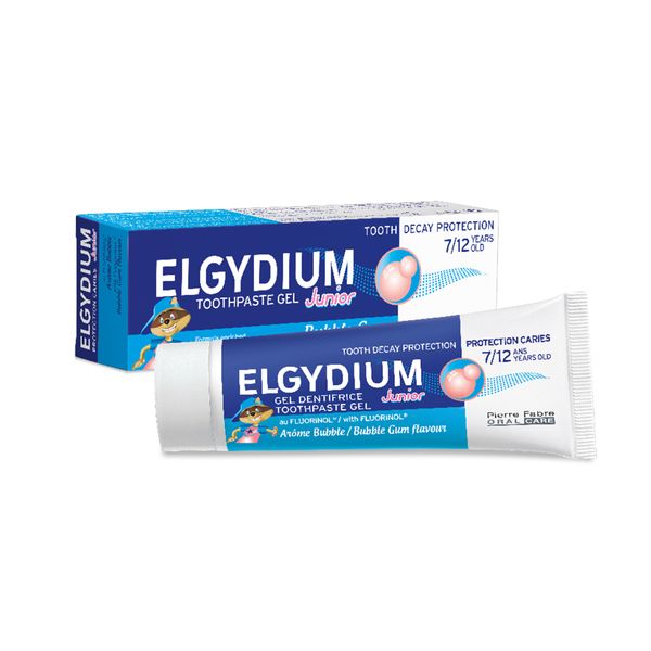 Паста-гель зубная защита от кариеса для взрослых и детей Junior Aroma bubble Elgydium/Эльгидиум 50мл