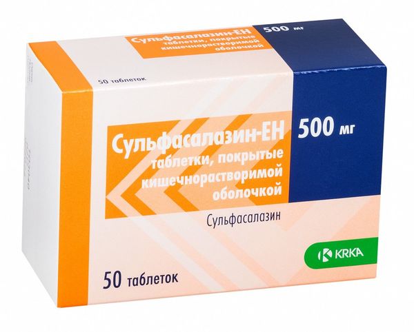Сульфасалазин-ЕН таблетки п/о плен. кишечнораств. 500мг 50шт