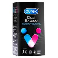 Презервативы Dual Extase Durex/Дюрекс 12шт