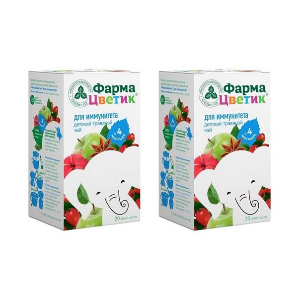 2Х ФармаЦветик детский травяной чай для иммунитета бсах с 4мес фп 15 г 20 341₽