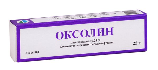 Оксолиновая мазь 0,25% 25г Тульская фармацевтическая фабрика ООО 1089419 - фото 1