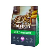 Корм сухой для кошек индейка Sterilized Mr.Buffalo 1,8кг миниатюра фото №2